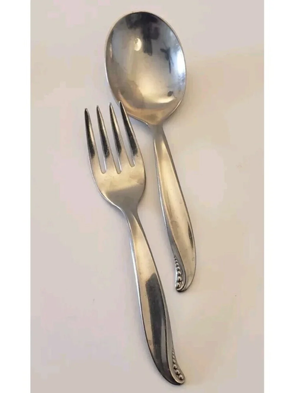 VTG International Stainless Deluxe Tutor Plate Oneida Baby Fork Spoon